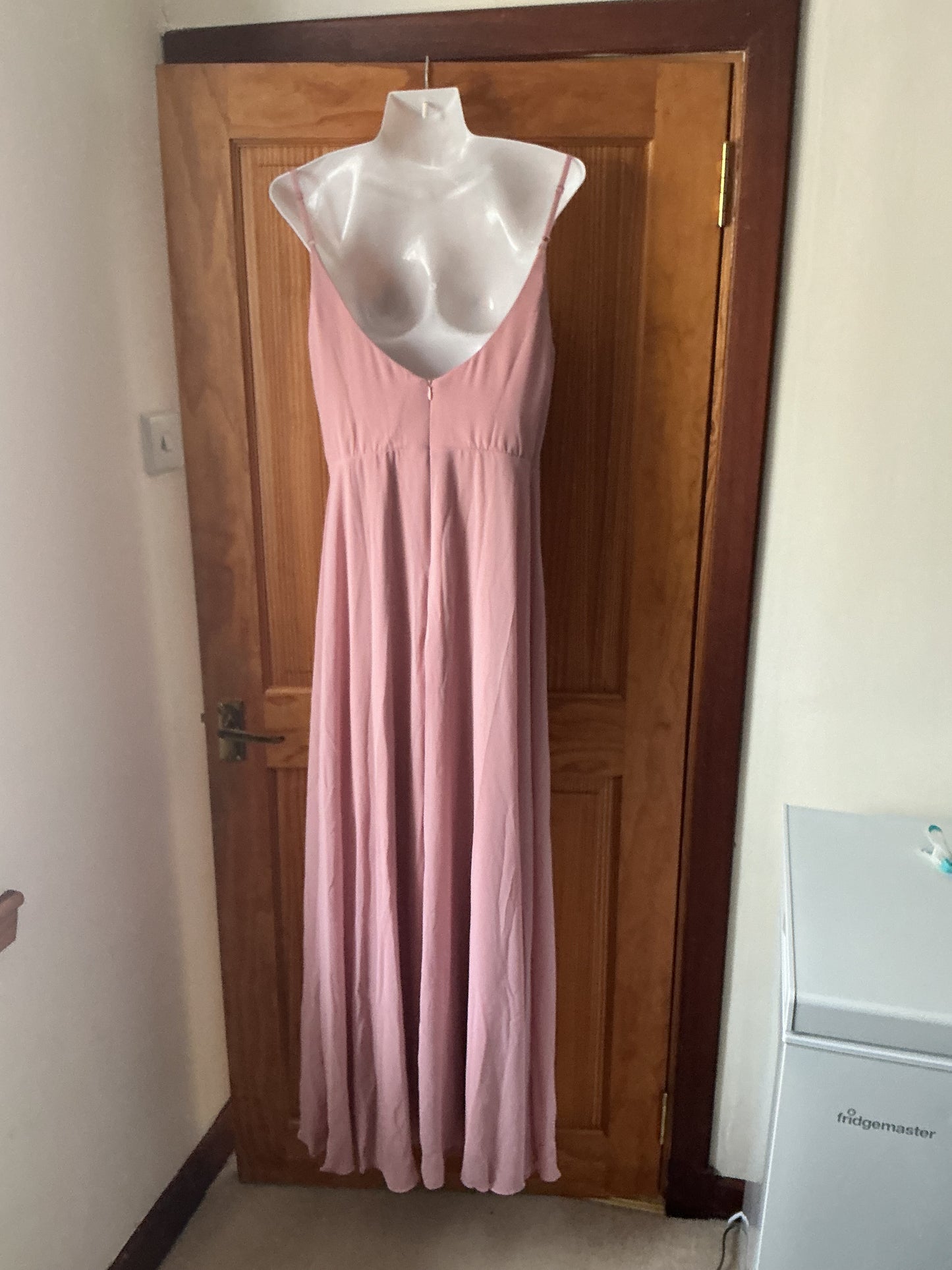 Ever-Pretty Bridesmaid Dress Classic V-Neck Empire Waist Chiffon A-line – Pink