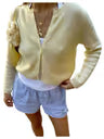 GORGLITTER Women's Button Down Cardigan Long Sleeve Casual Sweater – Yellow Small