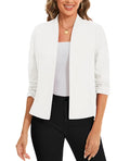Women's 3/4 Sleeve Open Front Cardigan Lightweight Washable – White XXL
