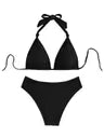 GORGLITTER Women's Halter Triangle Hipsters Bikini Set