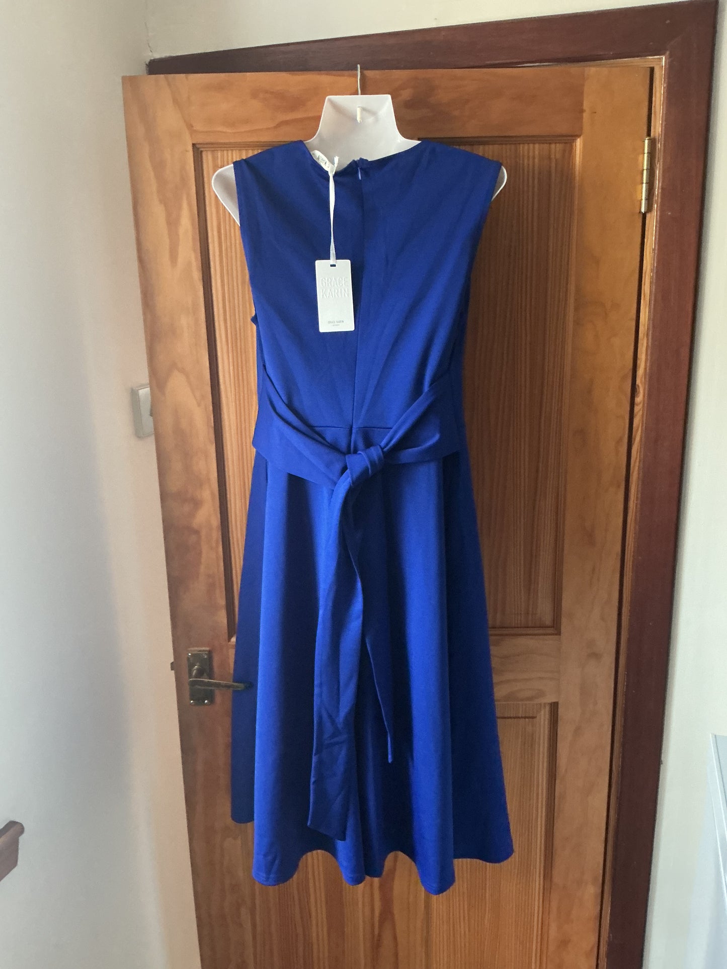 Women's 50s Swing A-line Rockabilly Dress Vintage Cocktail – Royal Blue L