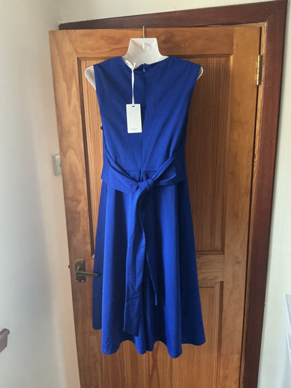 Women's 50s Swing A-line Rockabilly Dress Vintage Cocktail – Royal Blue L