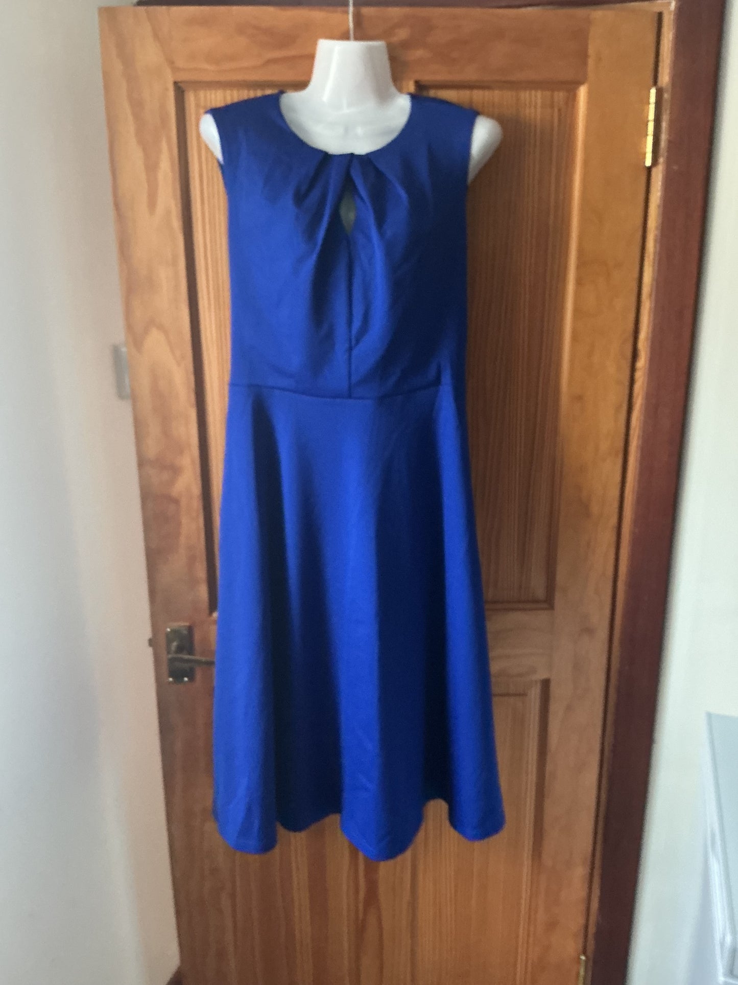 Women's 50s Swing A-line Rockabilly Dress Vintage Cocktail – Royal Blue L