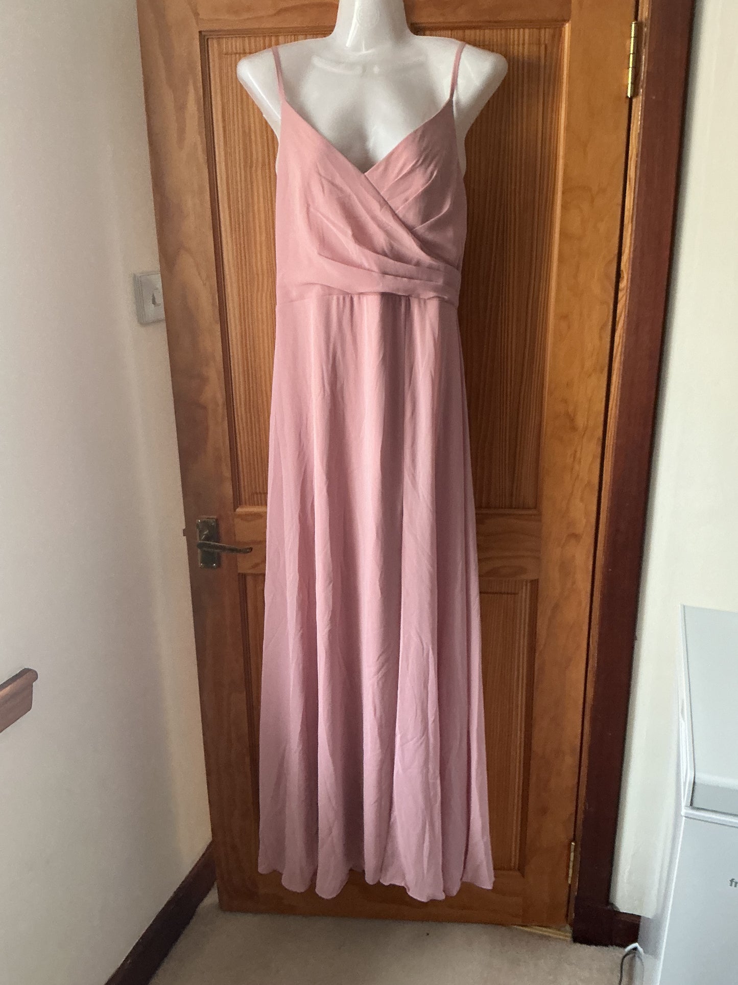 Ever-Pretty Bridesmaid Dress Classic V-Neck Empire Waist Chiffon A-line – Pink