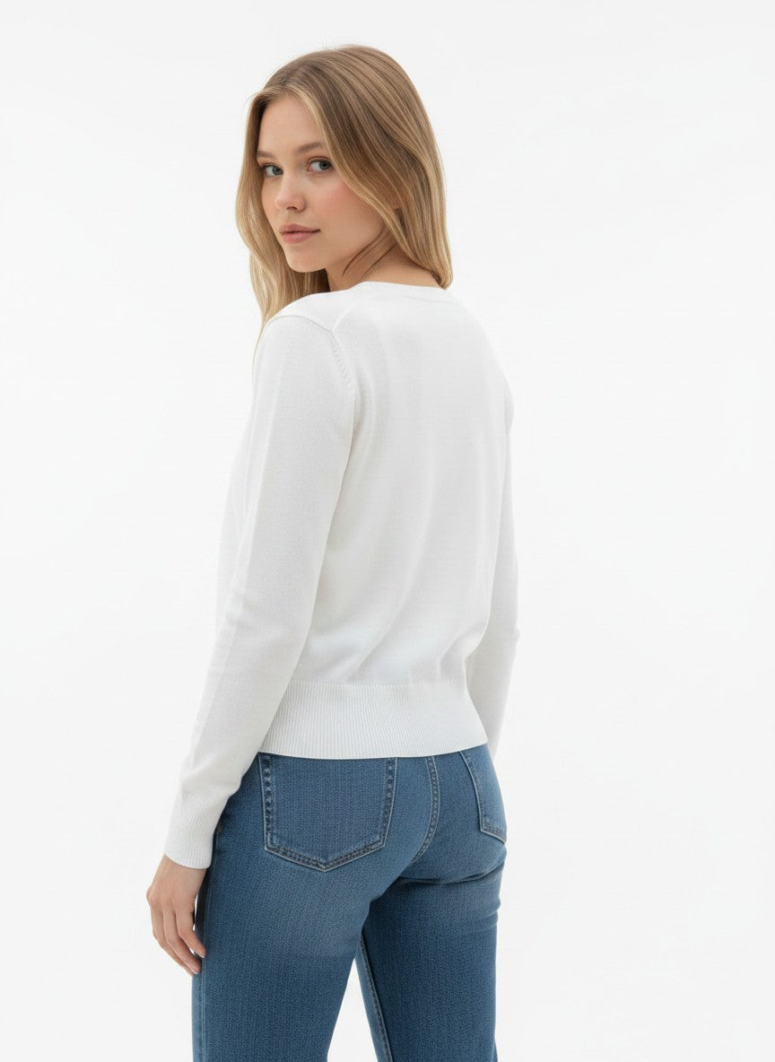 Women’s Lightweight Short Cardigan Knitwear Casual Open Front – Beige XL