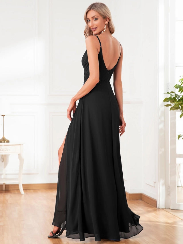 EverPretty Bridesmaid Dresses Women's Size 18 Black Sleeveless Spaghetti Straps