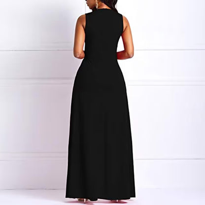 Women's Patchwork High-Waist Jumpsuit Embellished Romper – Black XL