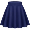 Women's Flared Mini Skirt Elasticated Waist Casual – Blue