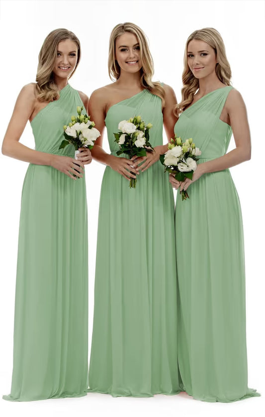 Lecureler One Shoulder Prom Dress – Sage Size 8