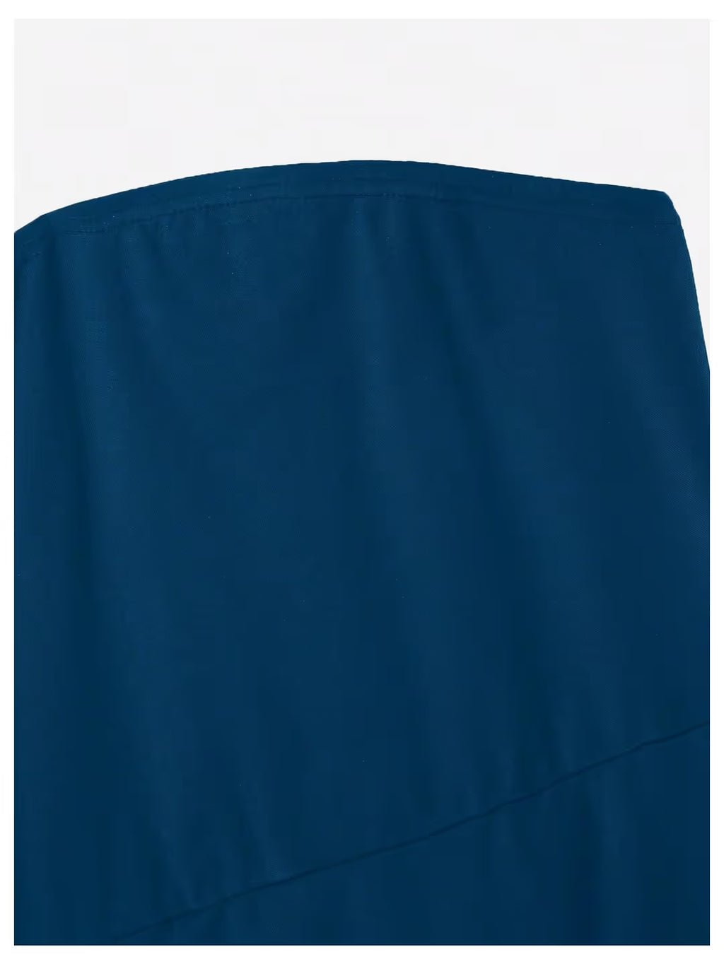 Ruffle Trim Asymmetrical Tube Maxi Bodycon Dress Women's Size XS Blue Pull On