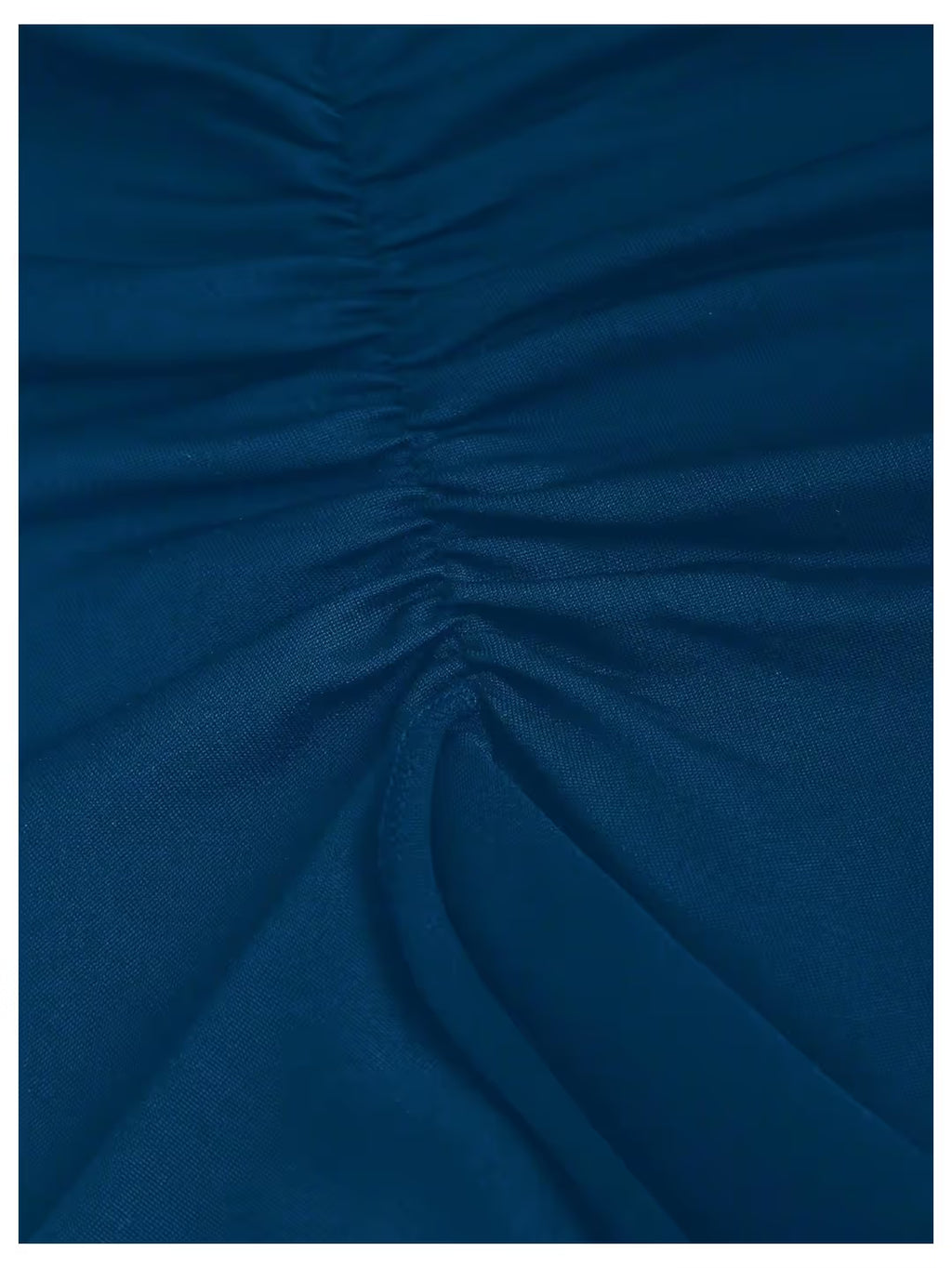 Ruffle Trim Asymmetrical Tube Maxi Bodycon Dress Women's Size XS Blue Pull On