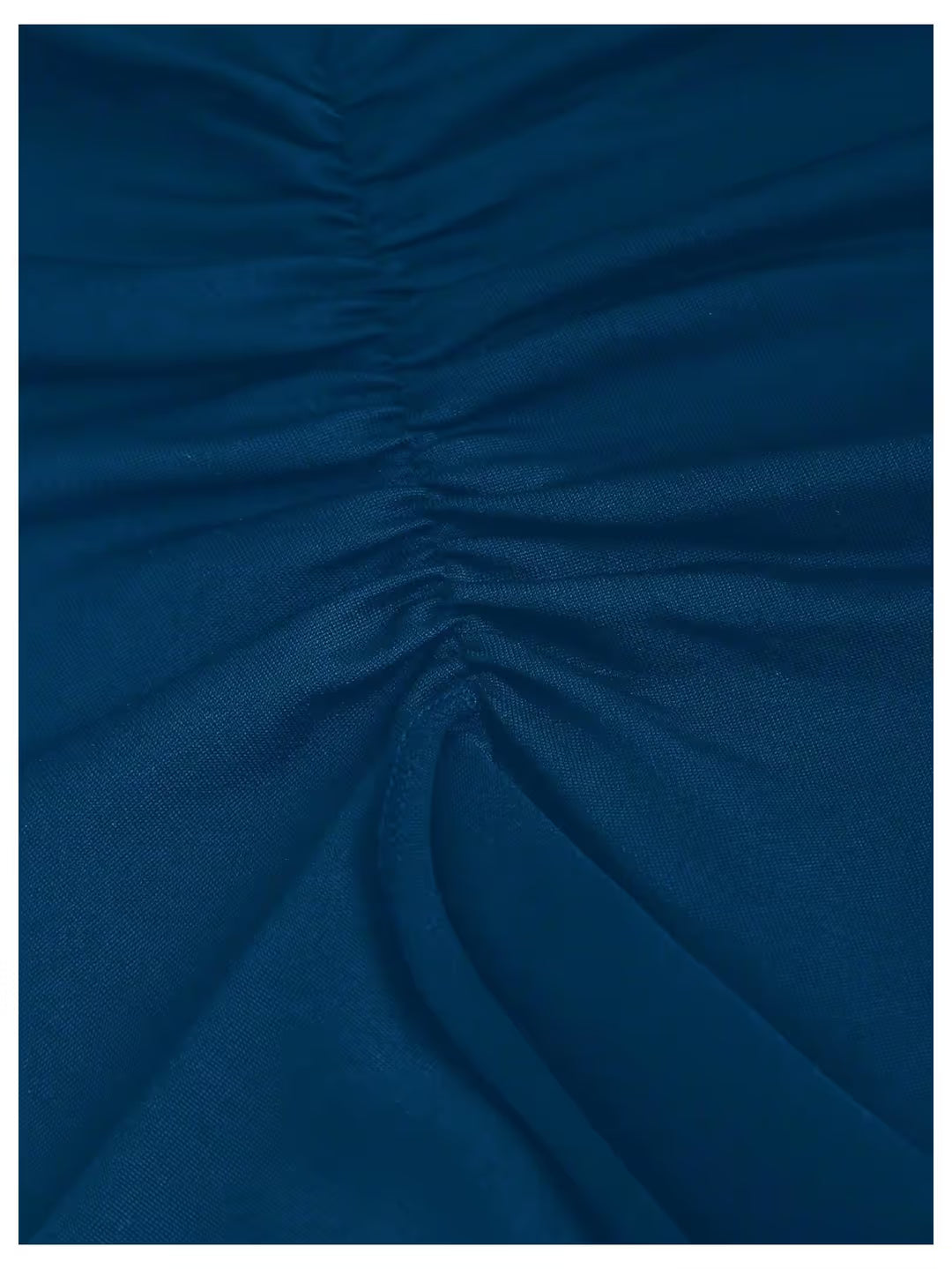 Ruffle Trim Asymmetrical Tube Maxi Bodycon Dress Women's Size XS Blue Pull On