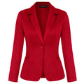 Women's Long Sleeve Open Blazer – Red 2XL