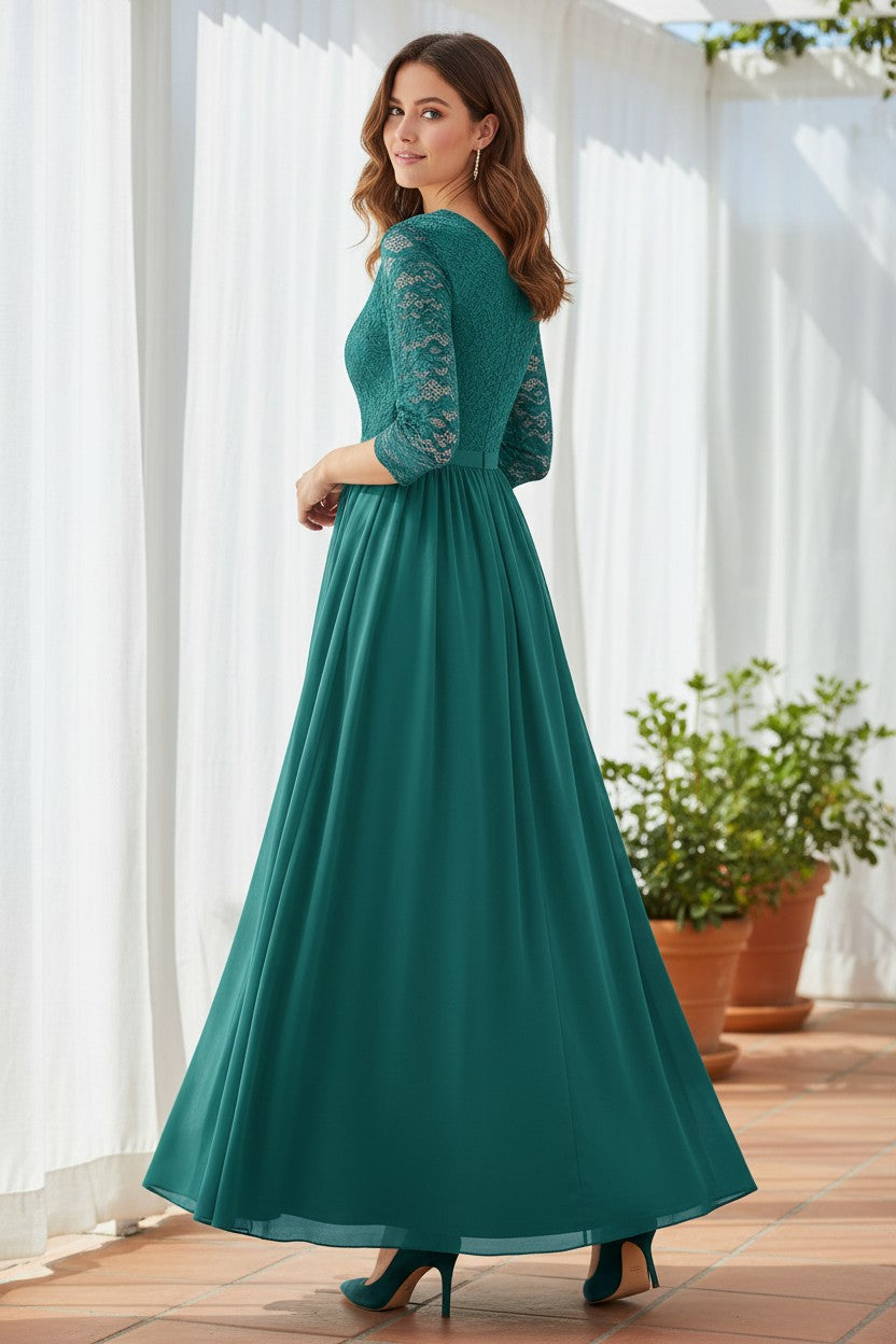 WedTrend Women's Prom Dresses Floor Length Wedding Gown Sweetheart Neck Wedding Guest Dress Semi Formal Dresses Cocktail Party WT0312PeacockGreenM