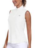 MoFiz Polo Tank Top Women's Size 3XL White Quick Dry Zip Up Lightweight