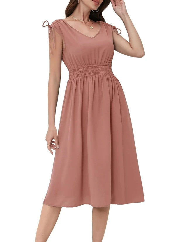 Dresstells Casual Summer Holiday Dress Women's Size Small Pink Sleeveless