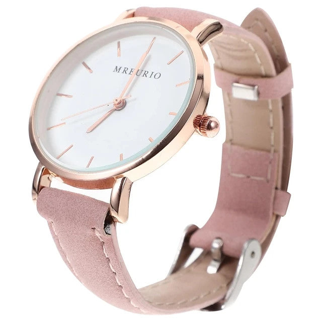 Hemobllo Women’s Fashion Leather Strap Quartz Stylish Casual Watch Tang Buckle
