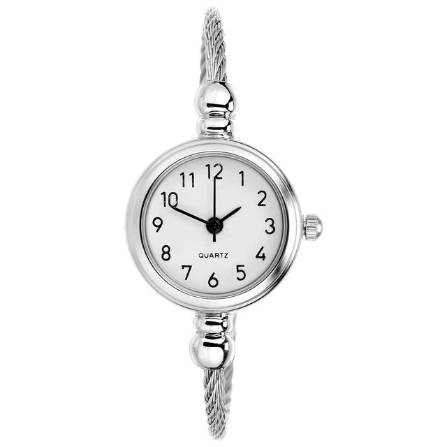 Women's Vintage Quartz Bracelet Watch Simple & Elegant Stainless Steel Classic